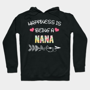 Happiness is being Nana floral gift Hoodie